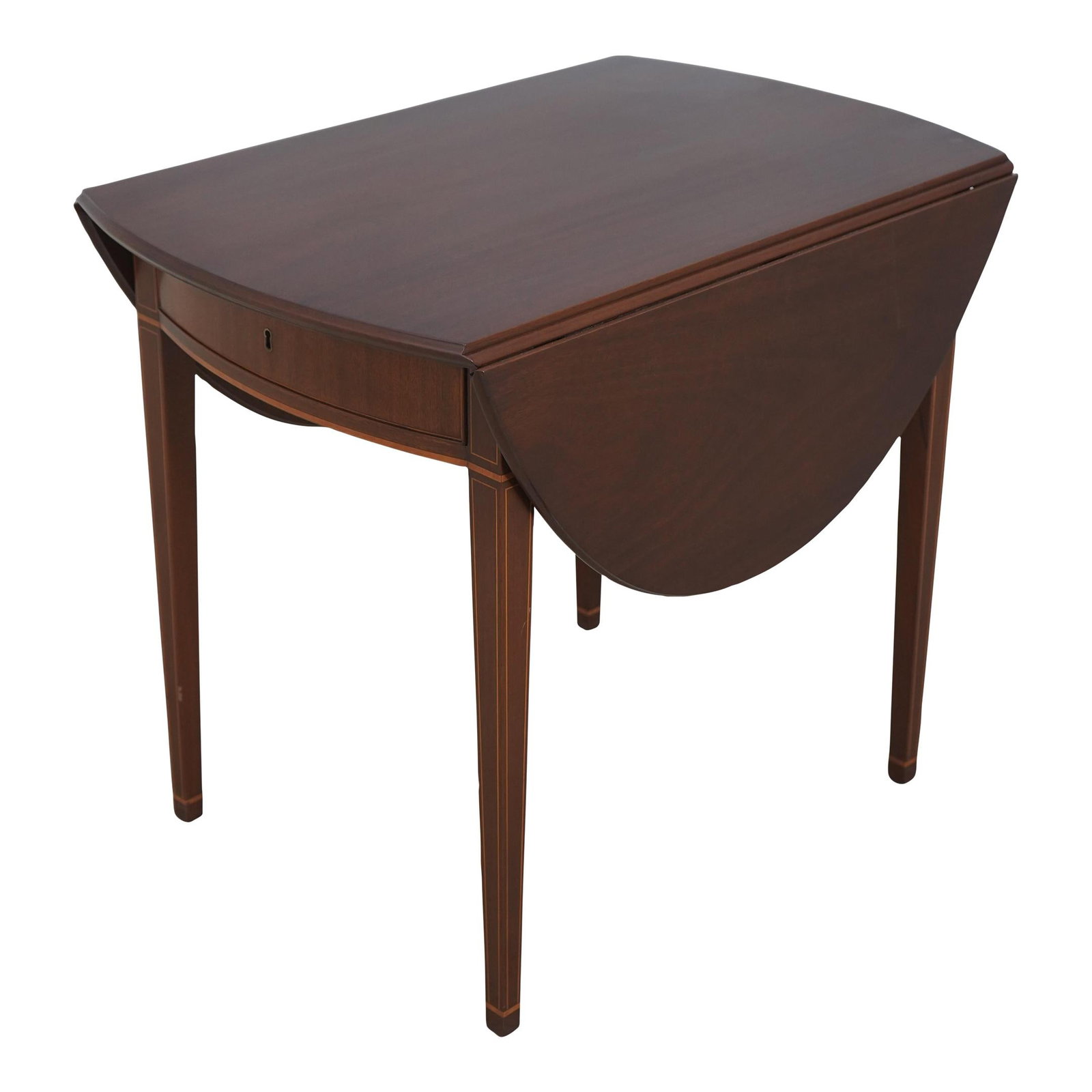 Kittinger CW-27 Colonial Williamsburg Mahogany Pembroke Table with Dovetailed Drawer (1 of 10)