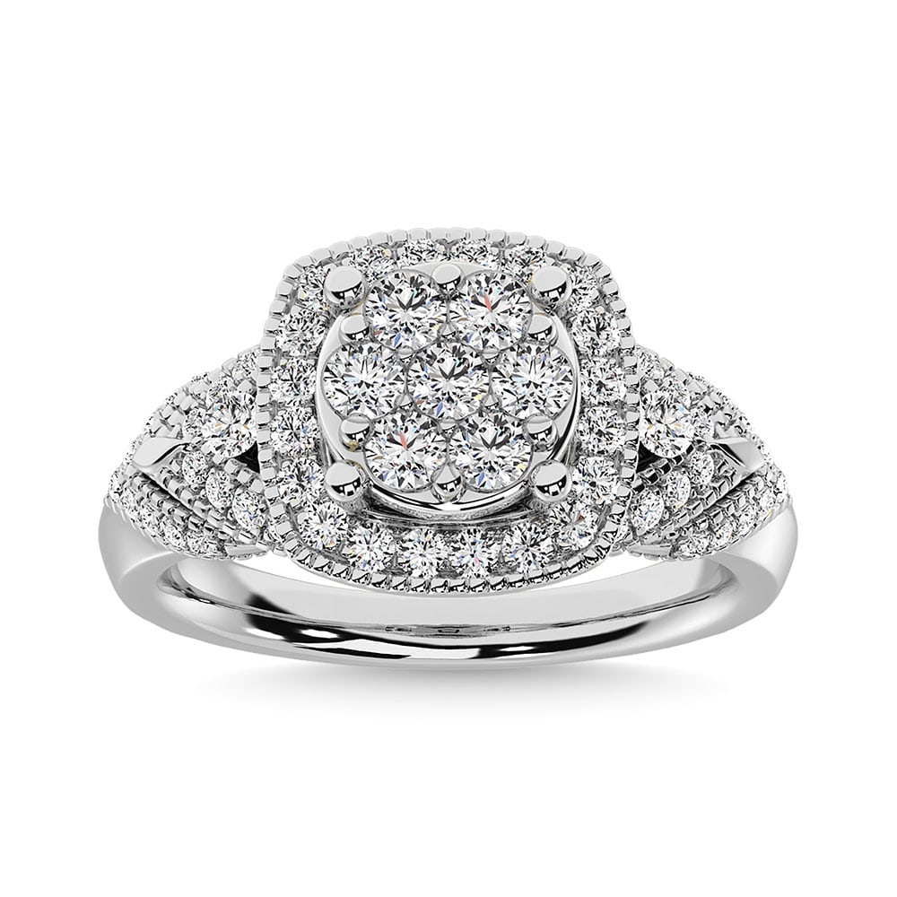 Diamond 1 Ct.Tw. Engagement Ring in 14K White Gold: Diamond 1 Ct.Tw. Engagement Ring in 14K White Gold 14k White Gold Stone Color: G-h Stone Clarity: Si2 Each ring is presented in standard size 6.5. Complimentary resizing is available between sizes 510