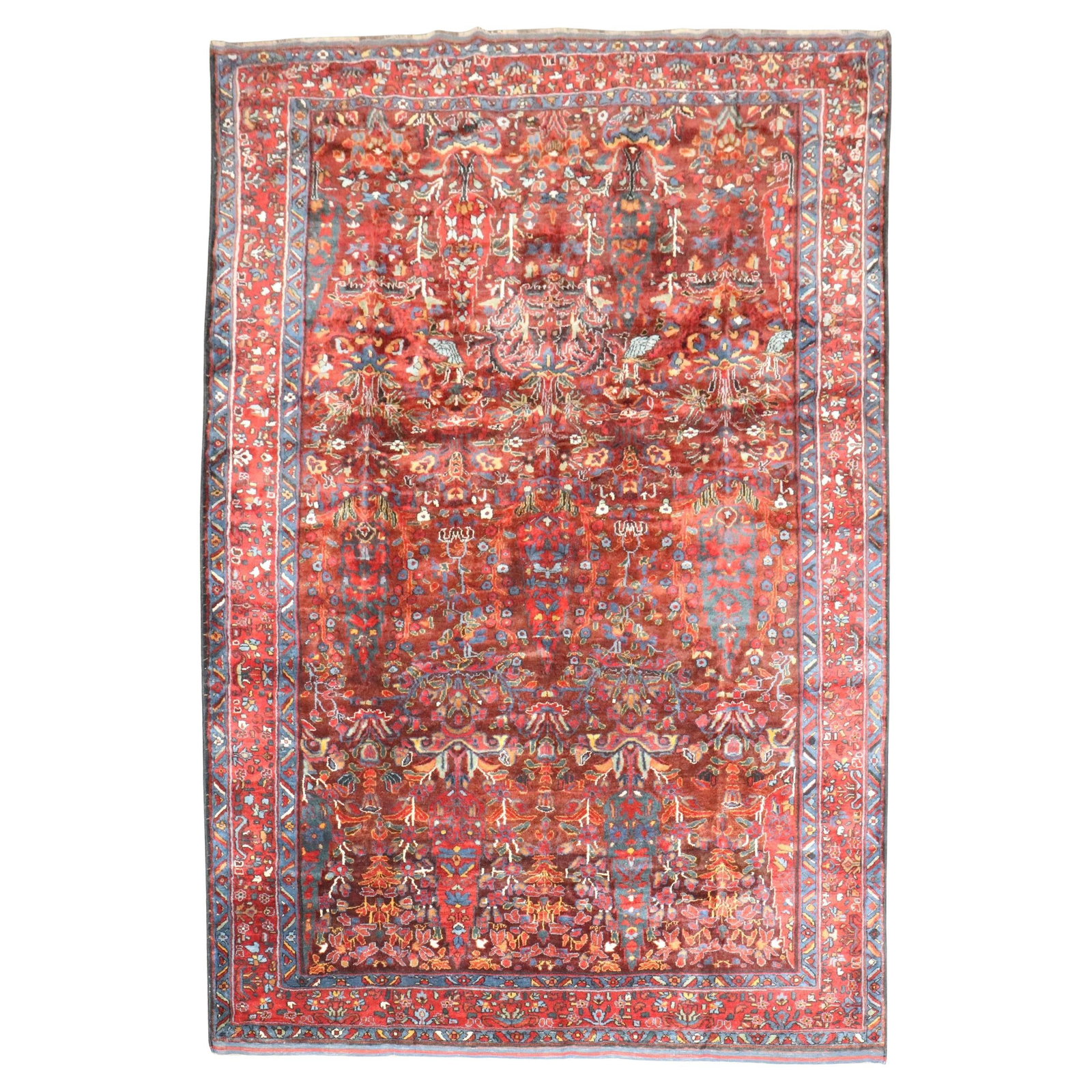 Mid-20th Century Persian Qashqai Tribal Rug 7' x 10' Hand-Woven Wool (1 of 10)