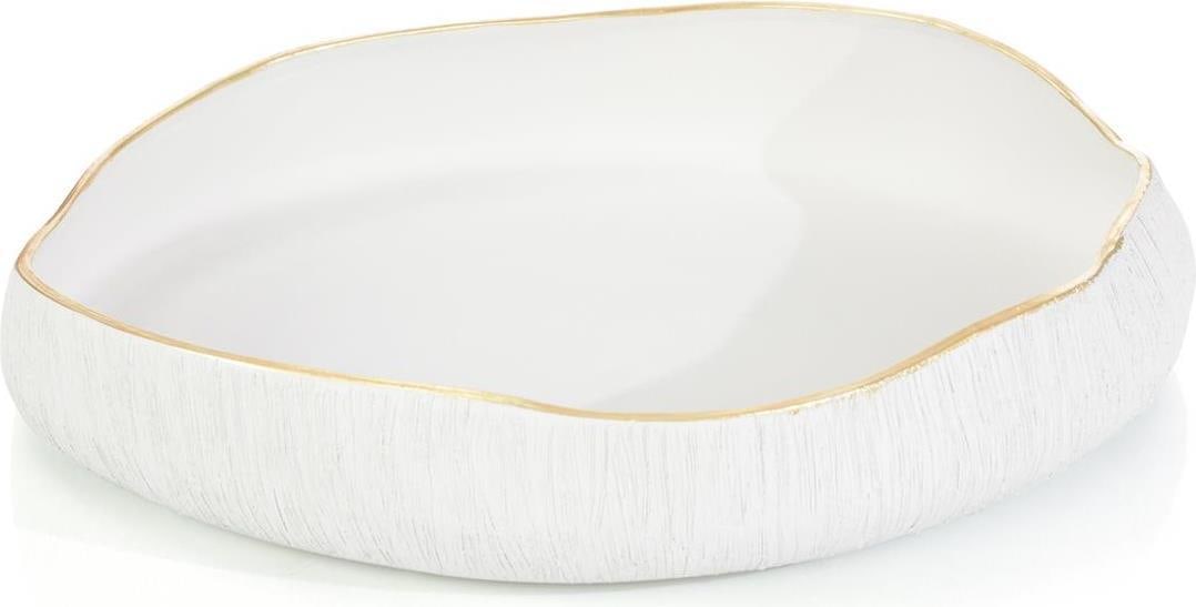 John-Richard White Freeform Bowl Modern Home Decor (1 of 1)
