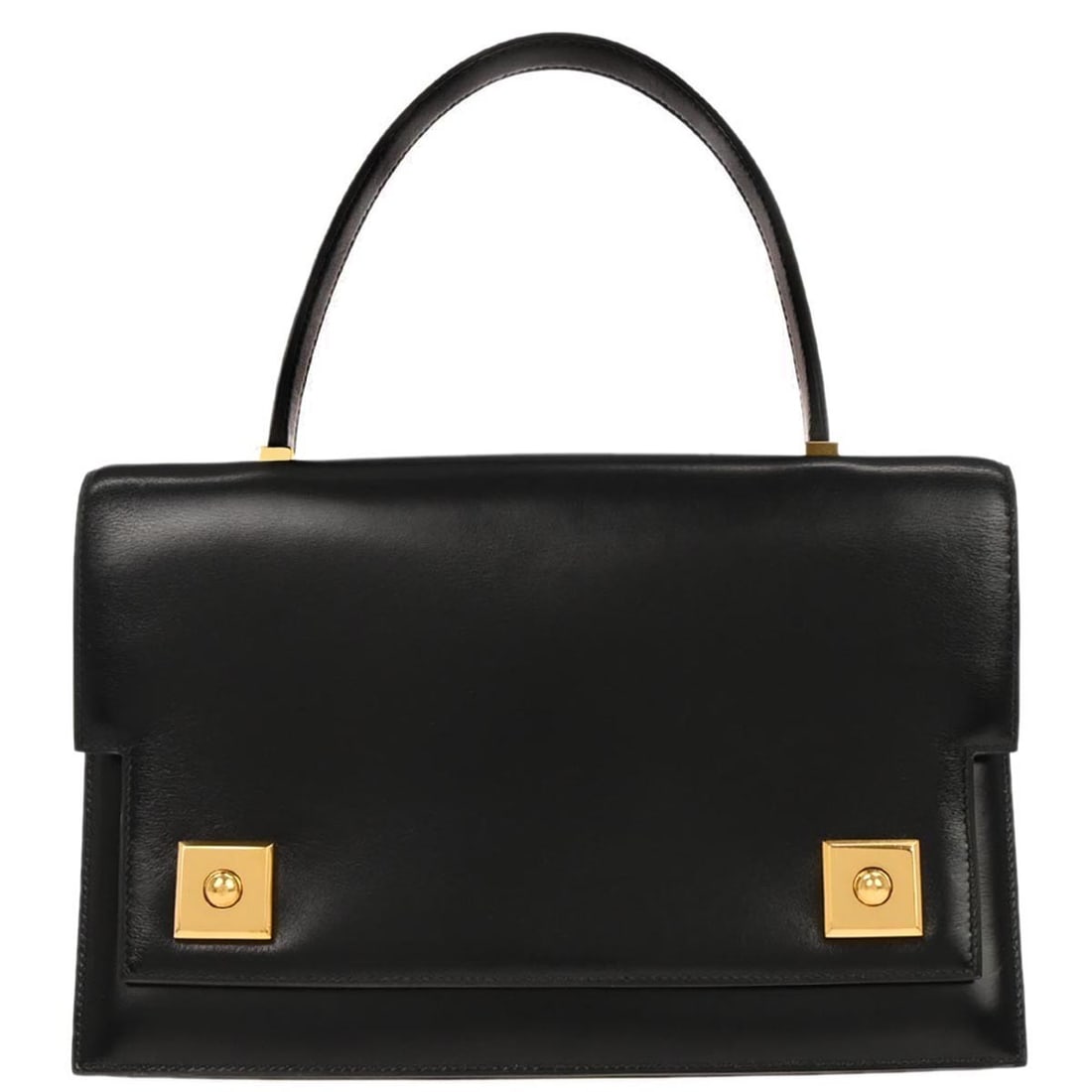 Hermes Piano Medium Black Box Calf Top Handle Satchel Bag (1 of 10)