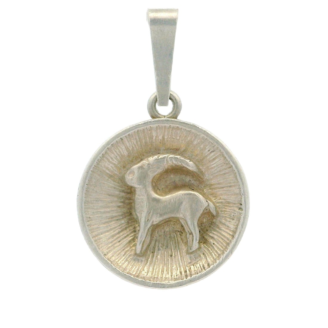 Vintage Zodiac Sterling Silver Capricorn Ram Charm Pendant (1 of 5)