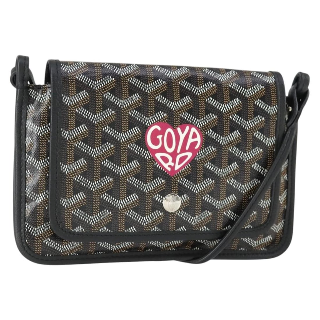 Goyard Muse PM Black PVC Leather Herringbone Shoulder Bag with Dust Bag (1 of 18)