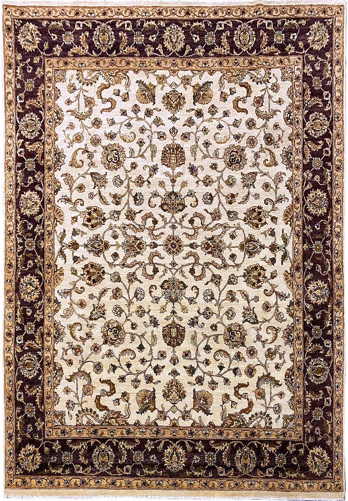 Luxurious 8' x 10.4' Handmade Wool Area Rug from India: Luxurious 8' x 10.4' Handmade Wool Area Rug from India Free continental US Shipping Introducing the 8' x 10.4' Quality Wool Handmade India Rug, a masterpiece showcasing exceptional craftsmanship and e