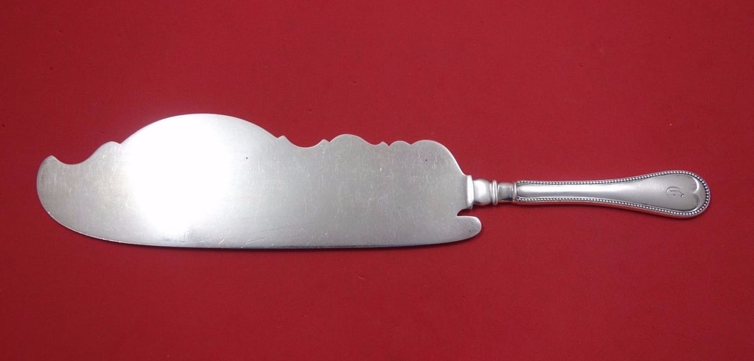 Durgin Bead Sterling Silver Ice Cream Slice 11 5/8 Inch Serving Piece: Durgin Bead Sterling Silver Ice Cream Slice 11 5/8 Inch Serving Piece This exquisite ice cream slice from Durgin features the classic Bead pattern, crafted in sterling silver. Measuring 11 5/8 inches,