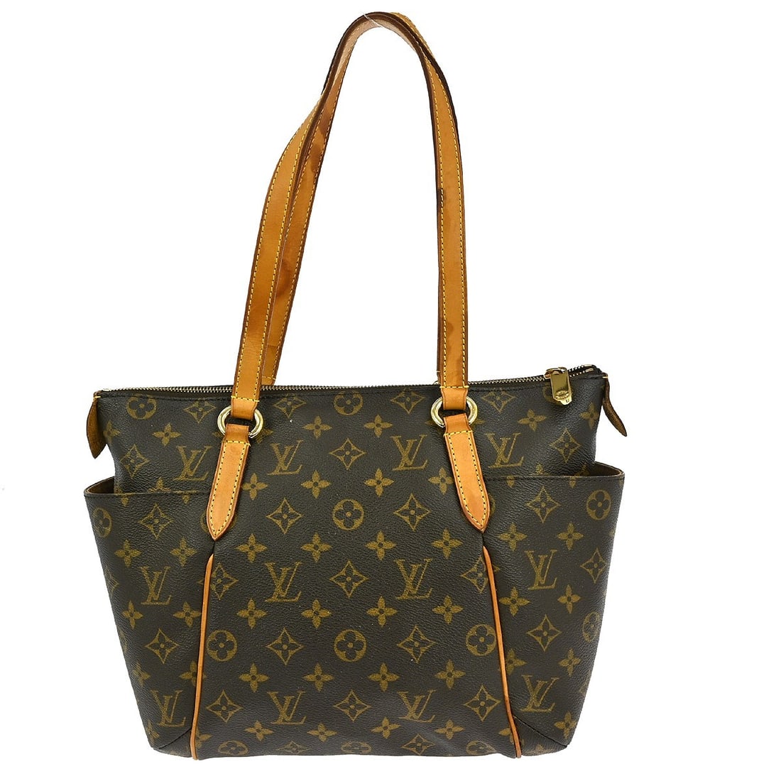 Louis Vuitton Monogram Canvas Totally Tote Purse in Brown: Louis Vuitton Monogram Canvas Totally Tote Purse in Brown The Louis Vuitton Totally Handbag features the iconic Monogram Canvas in brown, designed for women. This bag is crafted from canvas and made i