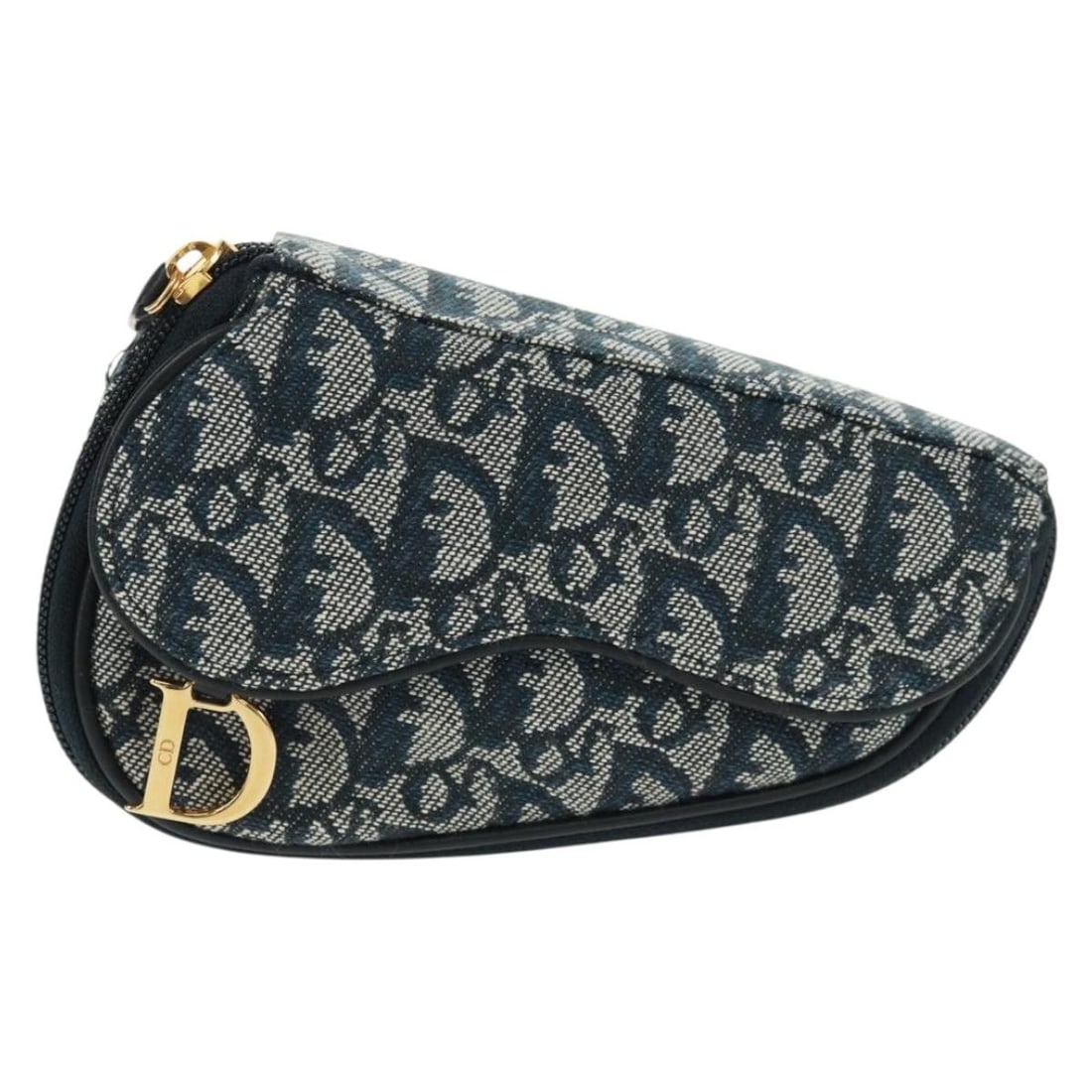 Dior Vintage Diorissimo Canvas Navy Saddle Coin Purse (1 of 18)