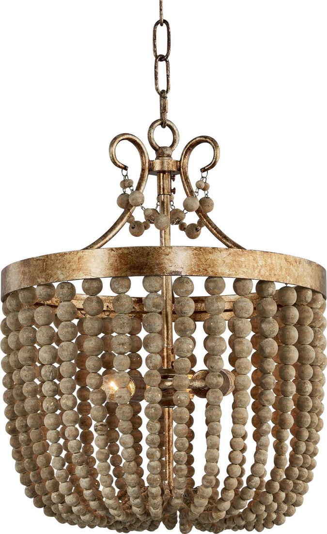 Terracotta Darcia Silver Small Bowl Chandelier 18H 14W 14D (1 of 1)