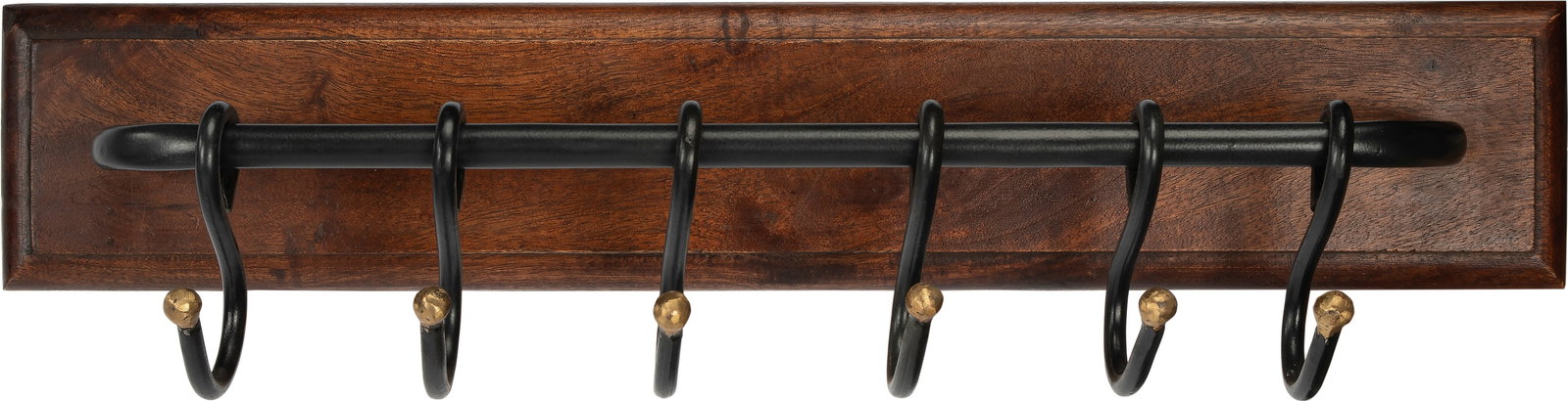 Butler Transitional Mango Wood Wall Rack with Iron Hooks (1 of 8)