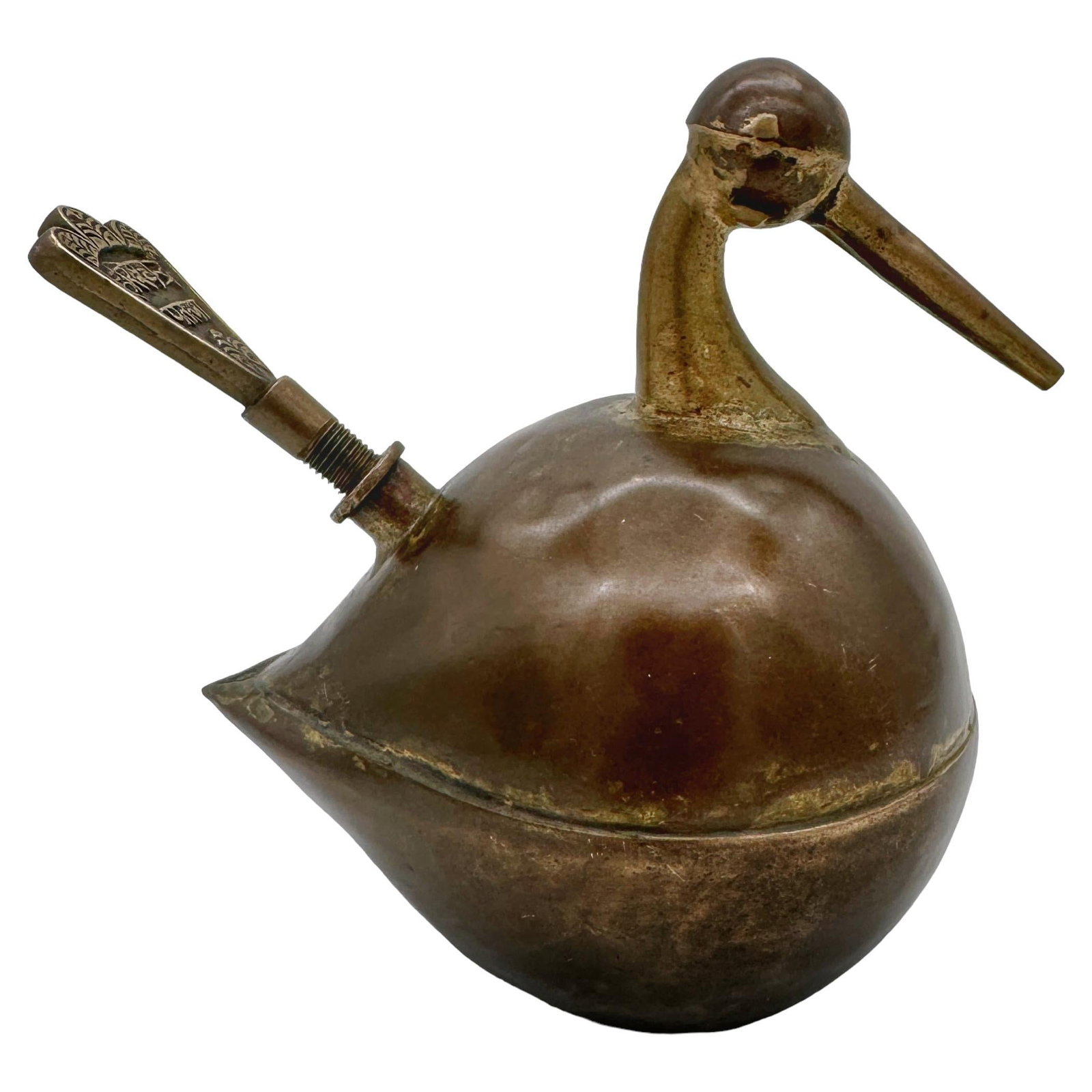 Tribal Brass Iron Jeweler's Torch Early 20th Century Karnataka India (1 of 14)