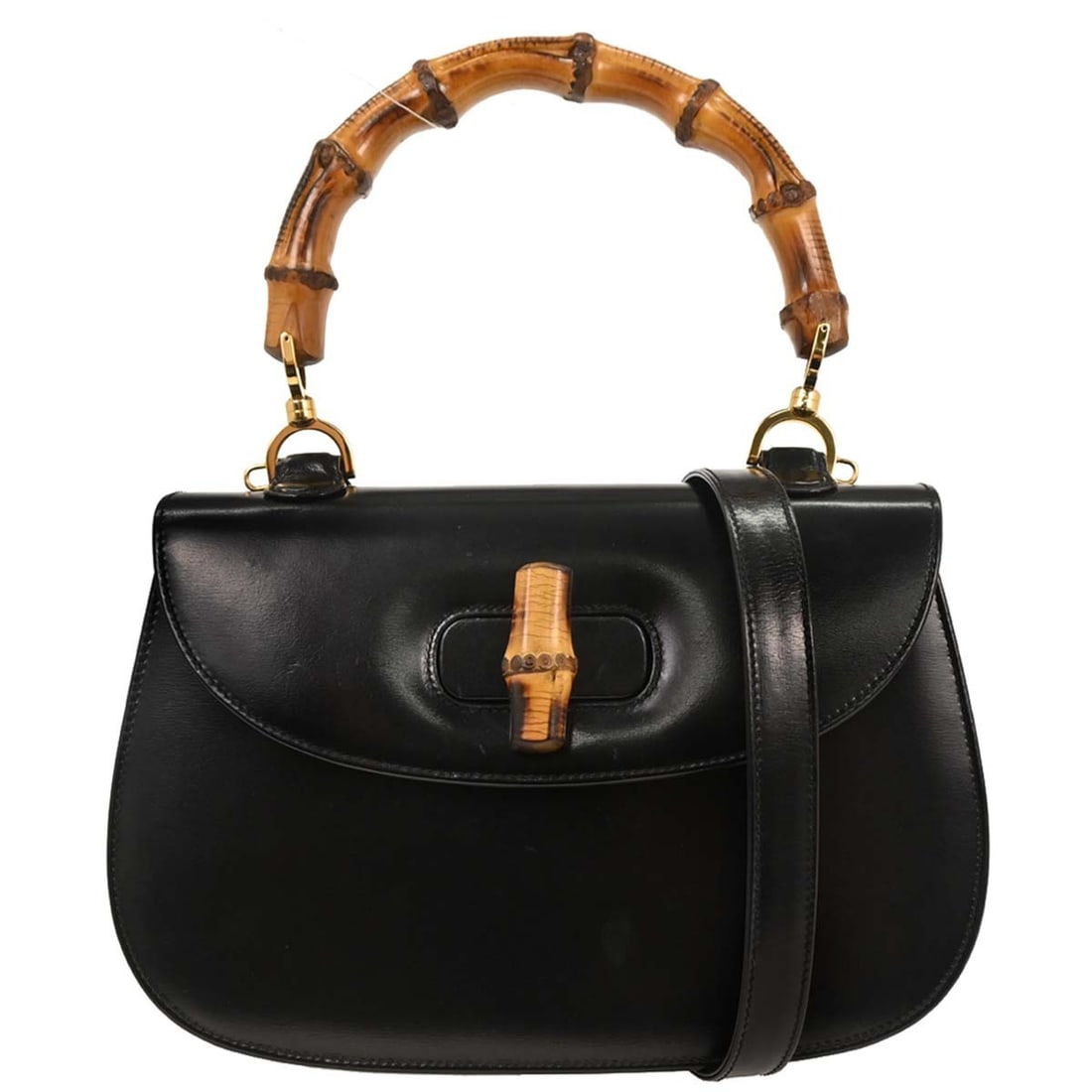 Gucci Black Bamboo Top Handle Handbag 000.926.0633 Italy (1 of 10)
