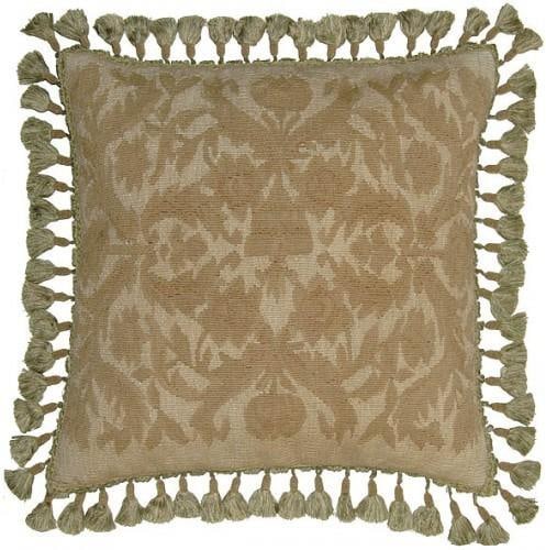 Provence Home Aubusson Handmade Throw Pillow Tan 22x22 (1 of 1)