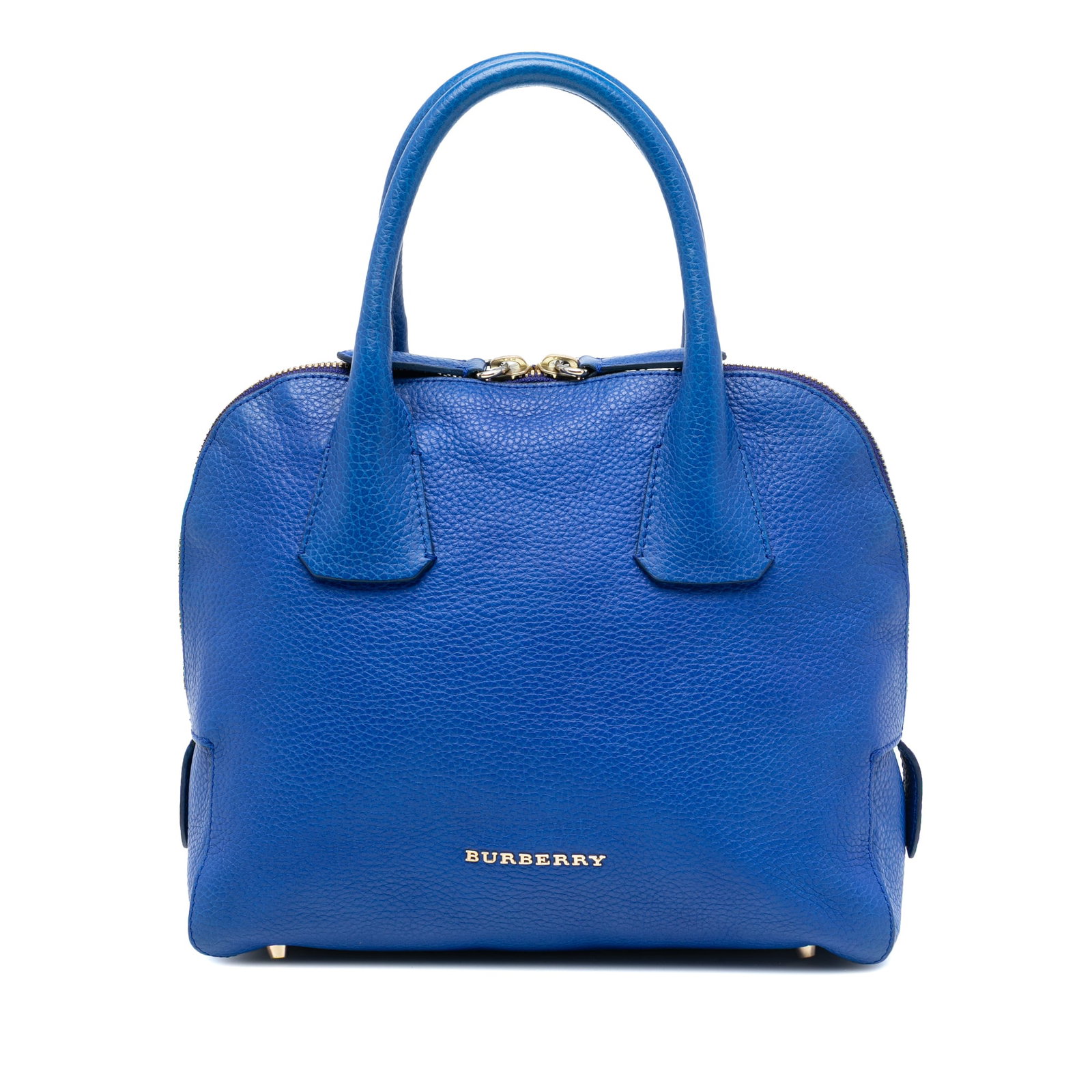 Burberry Greenwood Blue Small Leather Satchel with Rolled Handles (1 of 6)