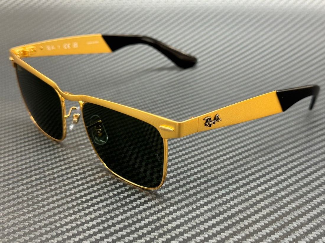 Ray-Ban RB3875 927633 Gold Green Unisex Sunglasses with Authenticity Certificate (1 of 5)