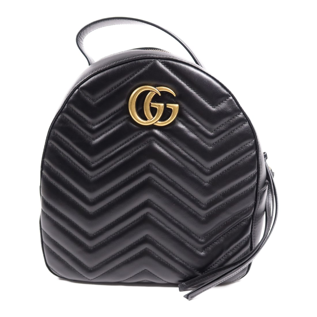 GUCCI GG Marmont Black Calfskin Leather Rucksack Backpack: GUCCI GG Marmont Black Calfskin Leather Rucksack Backpack Introducing the GUCCI GG Marmont Backpack, a stylish and luxurious rucksack crafted from premium black calfskin leather. This versatile backpa