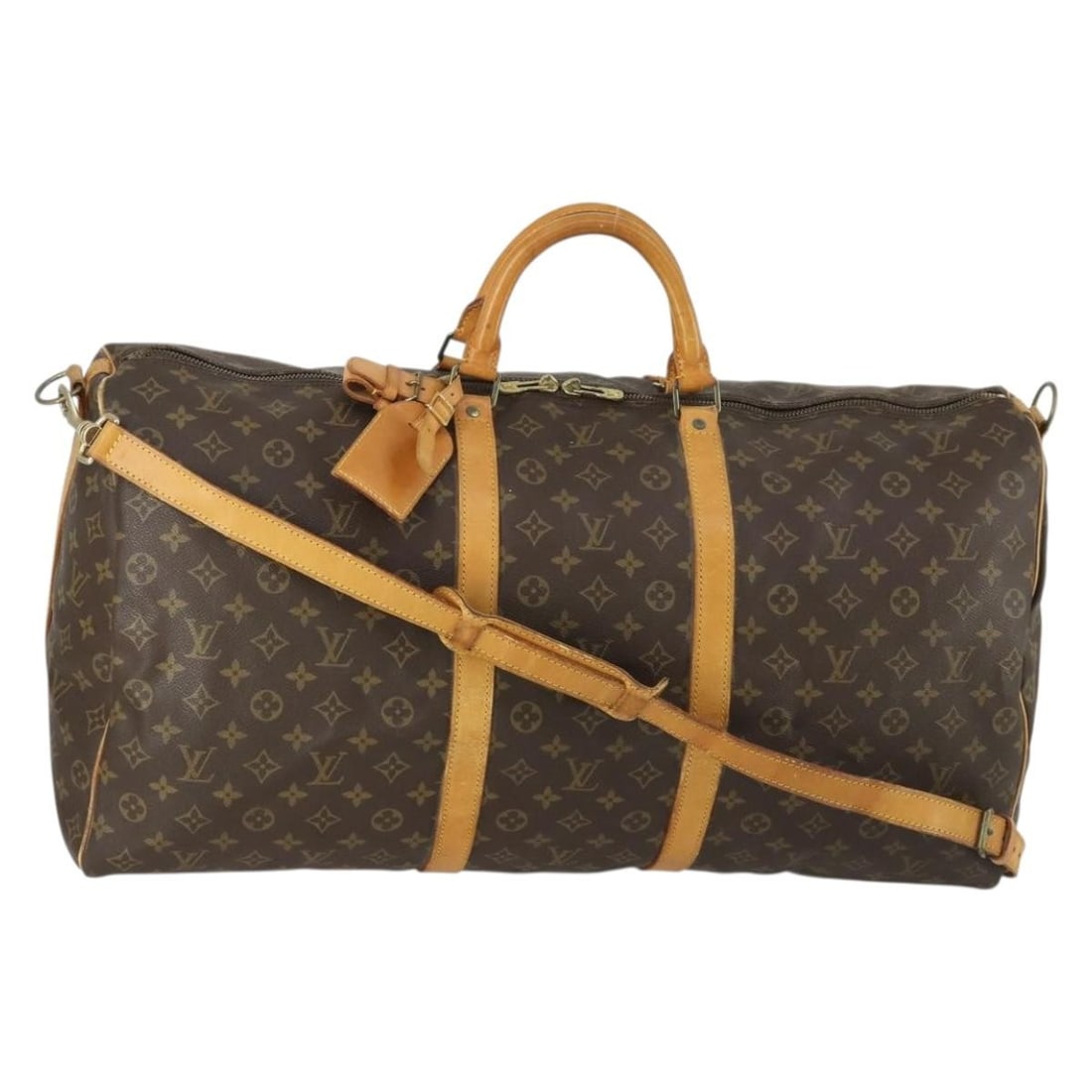 Unisex Louis Vuitton Keepall Bandouliere Brown Canvas Travel Bag 60cm (1 of 18)