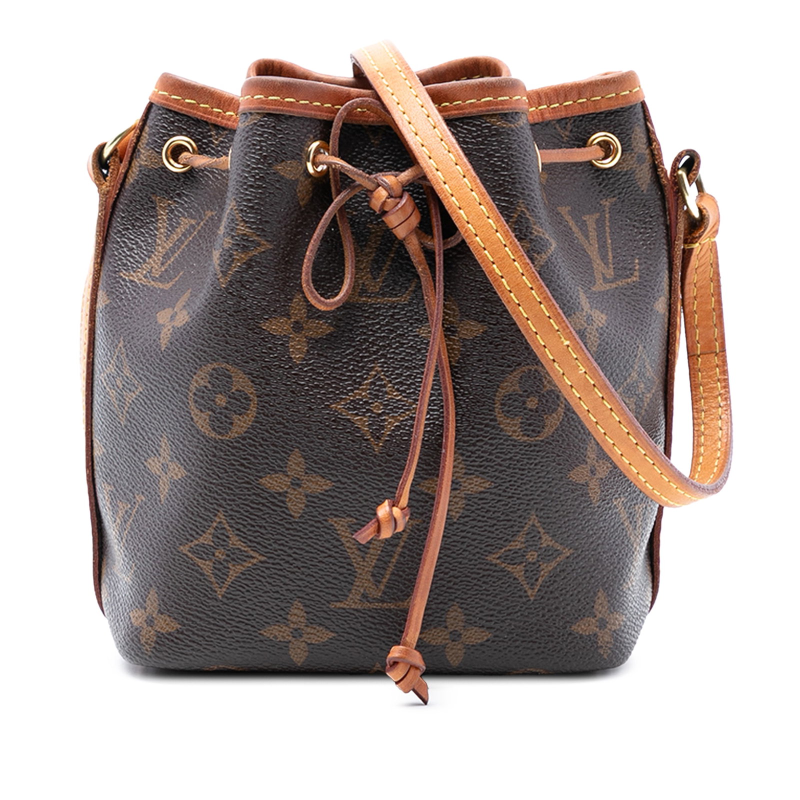 Louis Vuitton Nano Noe Brown Monogram Canvas Crossbody Bag (1 of 7)