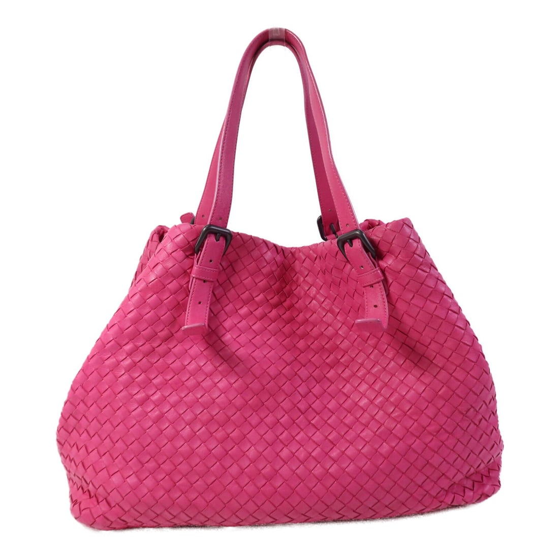 Bottega Veneta Pink Calfskin Tote Bag for Women: Bottega Veneta Pink Calfskin Tote Bag for Women This Bottega Veneta tote bag is crafted from pink calfskin leather, offering a stylish and spacious accessory for women. Made in Italy, it features a re