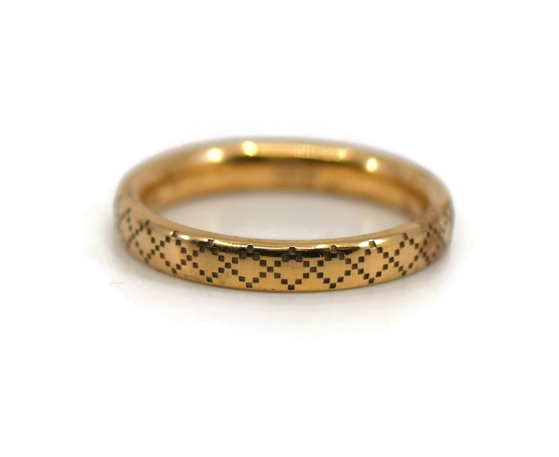 Gucci 18K Yellow Gold Ring Size 6 Authentic (1 of 2)
