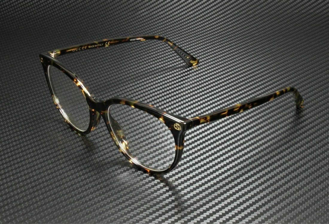 Women's Brown Acetate Eyeglasses GG0093O 002 by Gucci 53mm (1 of 4)