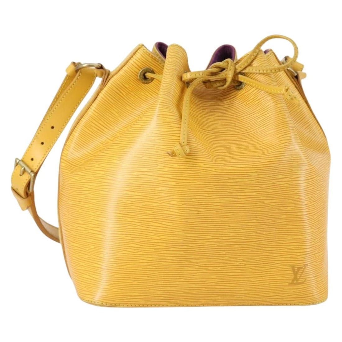 Yellow Leather Louis Vuitton Petit Noe Shoulder Bag (1 of 18)