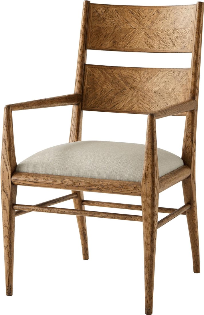 Theodore Alexander Nova Dining Arm Chair in Oak Veneer (1 of 1)