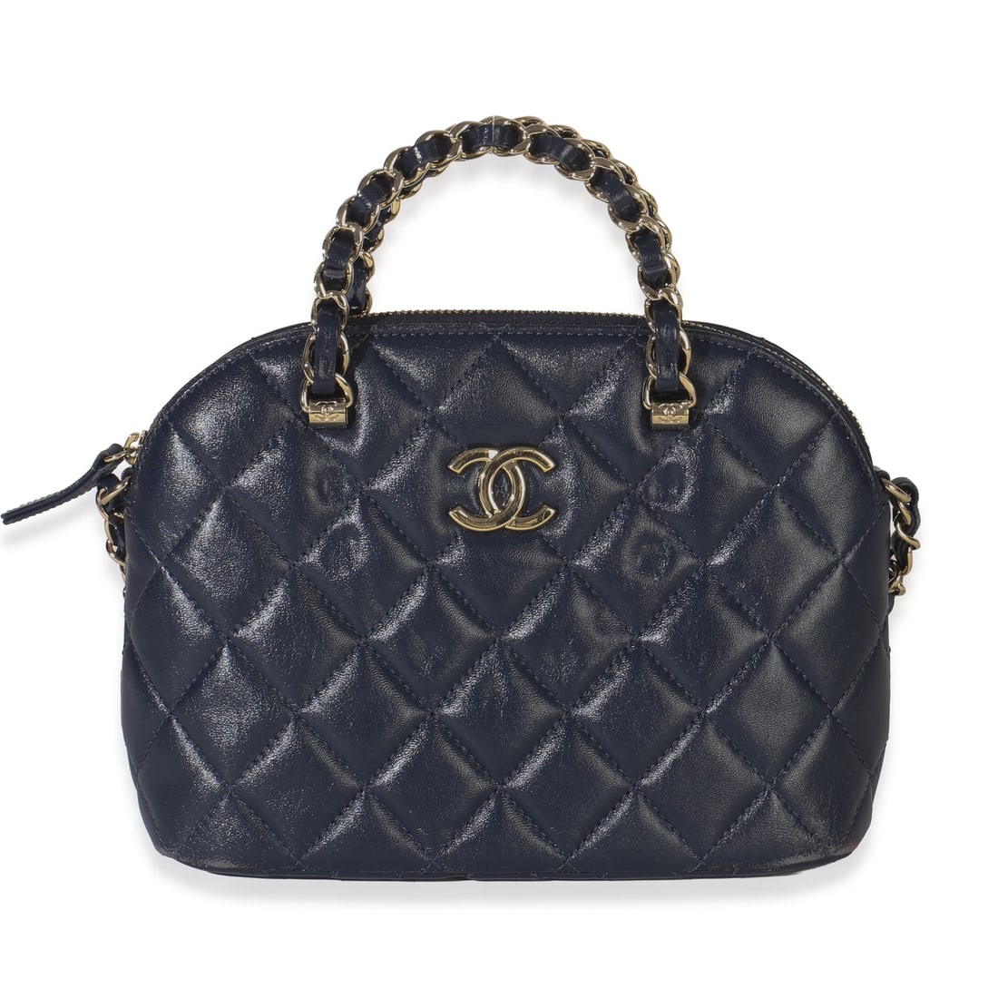 Chanel Coco Clutch On Chain Blue Quilted Lambskin Shoulder Bag: Chanel Coco Clutch On Chain Blue Quilted Lambskin Shoulder Bag This Chanel Navy Quilted Lambskin Coco Clutch On Chain features luxurious blue leather with a quilted design. The bag is styled as a shou