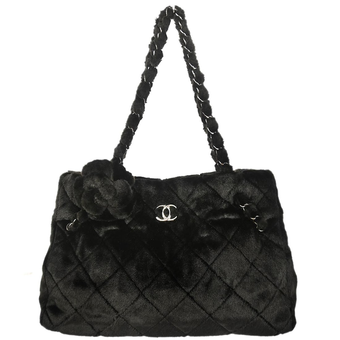 Chanel Medium Black Leather Tote Bag with Logo Accent (1 of 10)