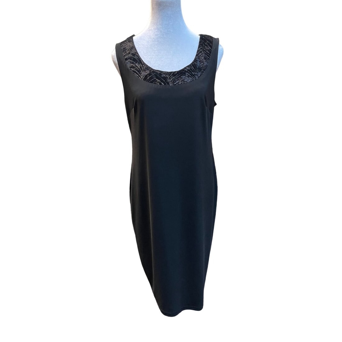 R & M Richards Black Midi Dress Fit & Flare Women's 6 (1 of 3)