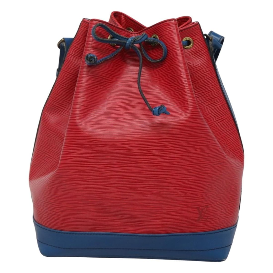 Louis Vuitton Noe Bicolor Red Epi Leather Shoulder Bag: Louis Vuitton Noe Bicolor Red Epi Leather Shoulder Bag This Louis Vuitton Bicolor Noe Handbag is crafted from Epi leather in red and designed for women. The exterior displays some rubbing and is sligh