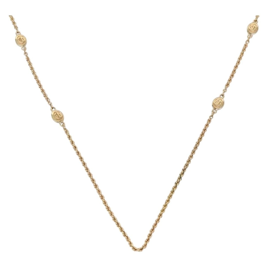 Christian Dior Gold Metal Necklace Authentic 80cm: Christian Dior Gold Metal Necklace Authentic 80cm Elevate your accessory collection with this stunning Christian Dior Necklace. Crafted from high-quality metal in a beautiful gold finish, this necklac
