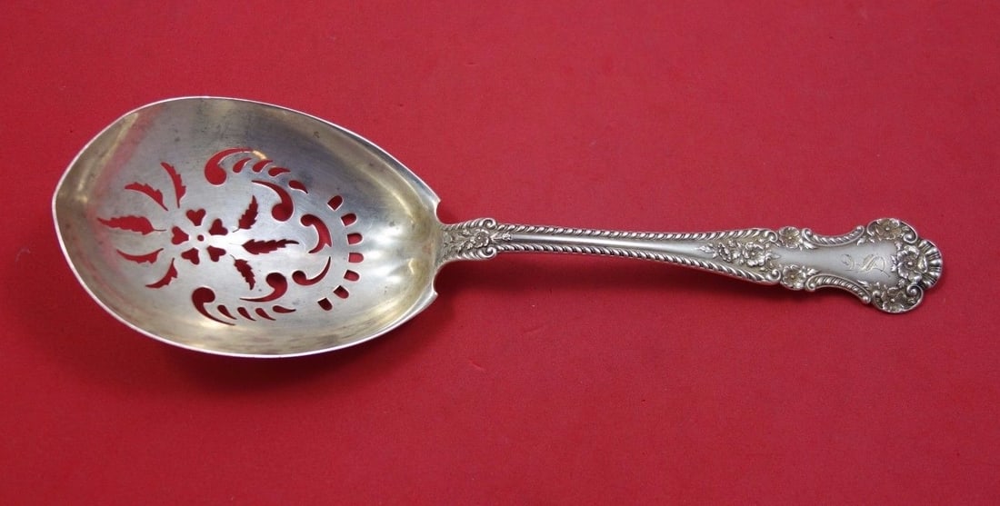 Gorham Cambridge Sterling Silver Serving Spoon 9 Inches Monogrammed (1 of 1)