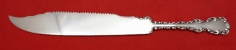 Whiting Louis XV Sterling Silver Cake Saw 10 Inch Serrated (1 of 2)