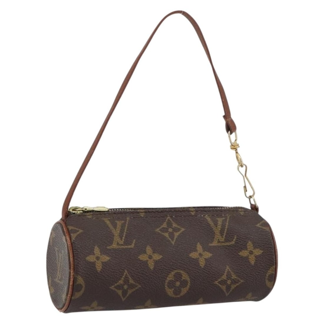 Louis Vuitton Papillon Small Brown Monogram Canvas Pouch: Louis Vuitton Papillon Small Brown Monogram Canvas Pouch This pre-owned Louis Vuitton Papillon Pochette features the iconic monogram canvas in brown, designed for female use. It measures 15.5cm x 6cm