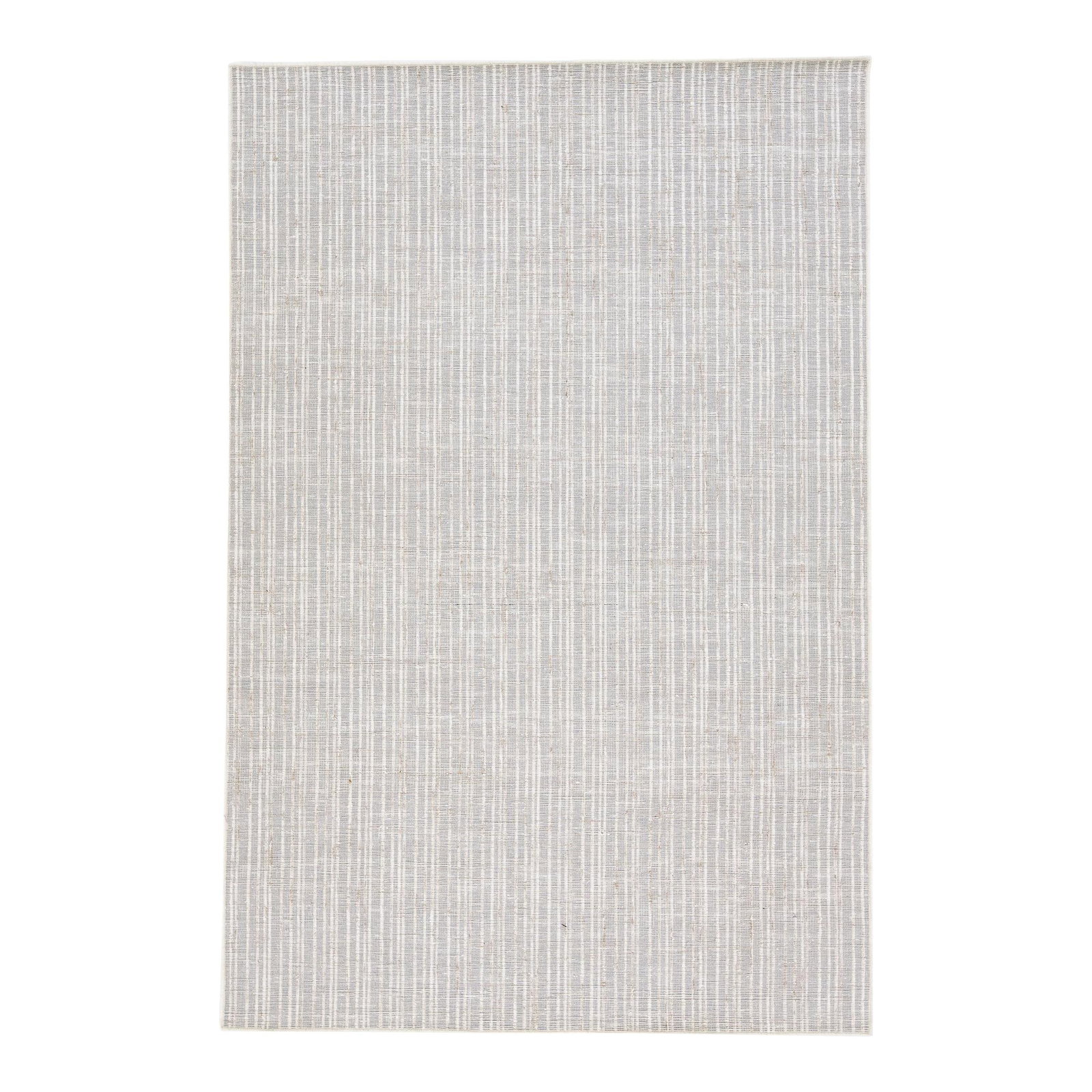 Contemporary Light Gray Hand Loomed Wool Rug 5 x 7.6 Strie Motif: Contemporary Light Gray Hand Loomed Wool Rug 5 x 7.6 Strie Motif Enhance your living space with this stunning modern light gray hand-loomed wool rug featuring a strie motif. The contemporary weave sho