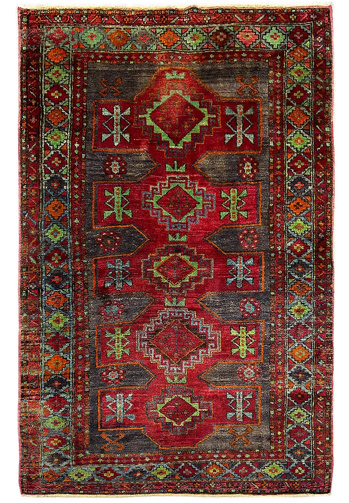 Vibrant Magenta Pink 5' x 7'10 Antique Caucasian Kazak Rug (1 of 11)