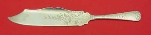Gorham Clematis Sterling Silver Ice Cream Slice 11.75 Bright-Cut Serving Piece (1 of 2)