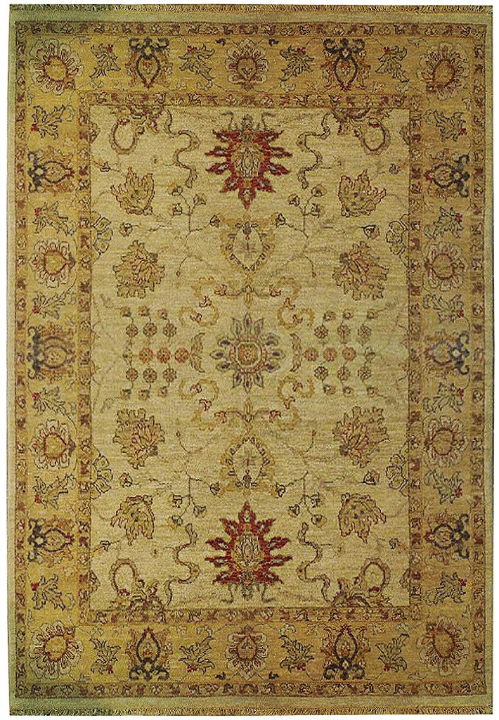 Handmade 4'10 x 6'5 Ivory Vegetable Dyed Chobi Rug: Handmade 4'10 x 6'5 Ivory Vegetable Dyed Chobi Rug Free continental US Shipping Enhance your home with this exquisite 4' 10" x 6' 5" Ivory Vegetable Dyed Chobi Rug, a perfect blend of traditional craf