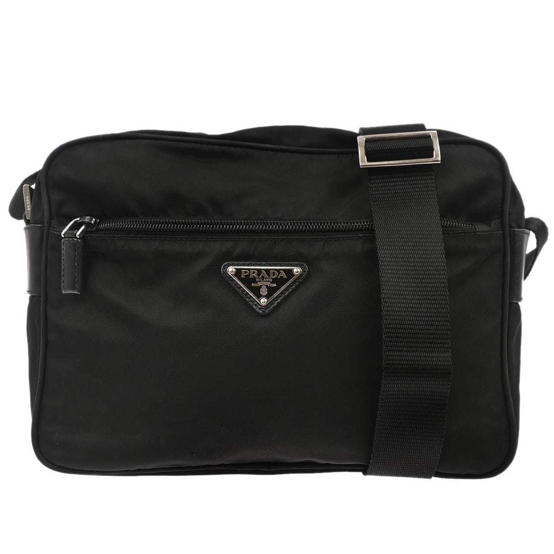 Medium Prada Women's Black Nylon and Leather Shoulder Bag (1 of 11)