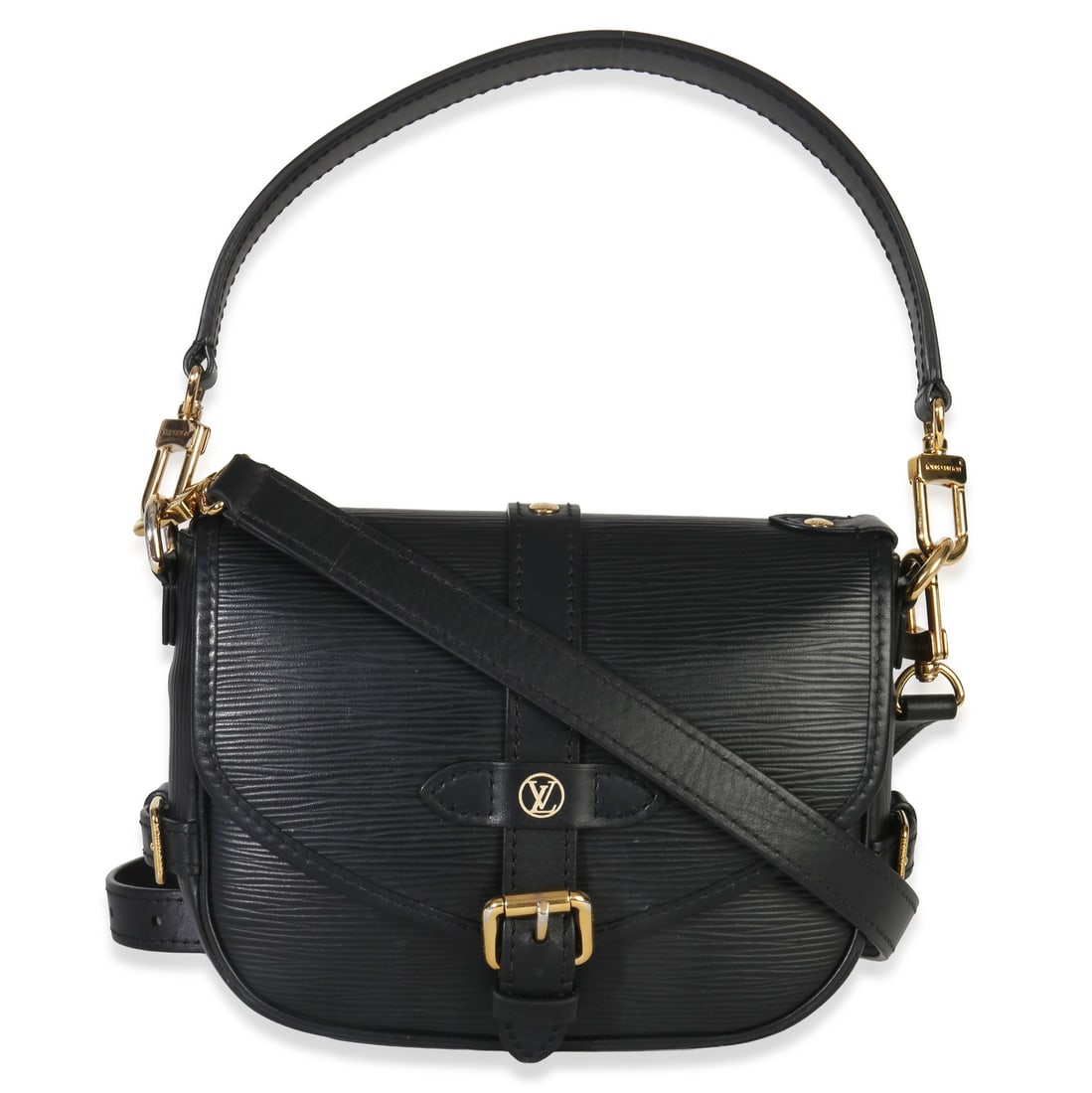 Louis Vuitton Epi Saumur BB Black Leather Shoulder Bag with Dustbag and Removable Straps (1 of 9)