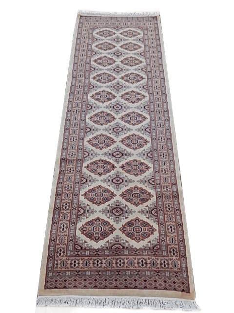 Handmade 2.5 x 6.11 Jaldar Bokhara Rug Premium Wool Ivory Tan (1 of 6)