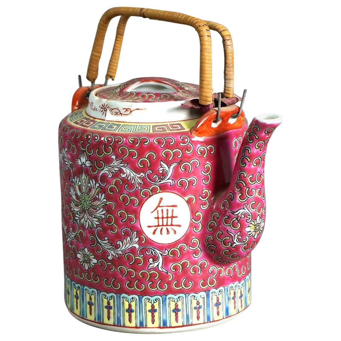 20th Century Chinese Famille Rose Enameled Porcelain Teapot (1 of 5)