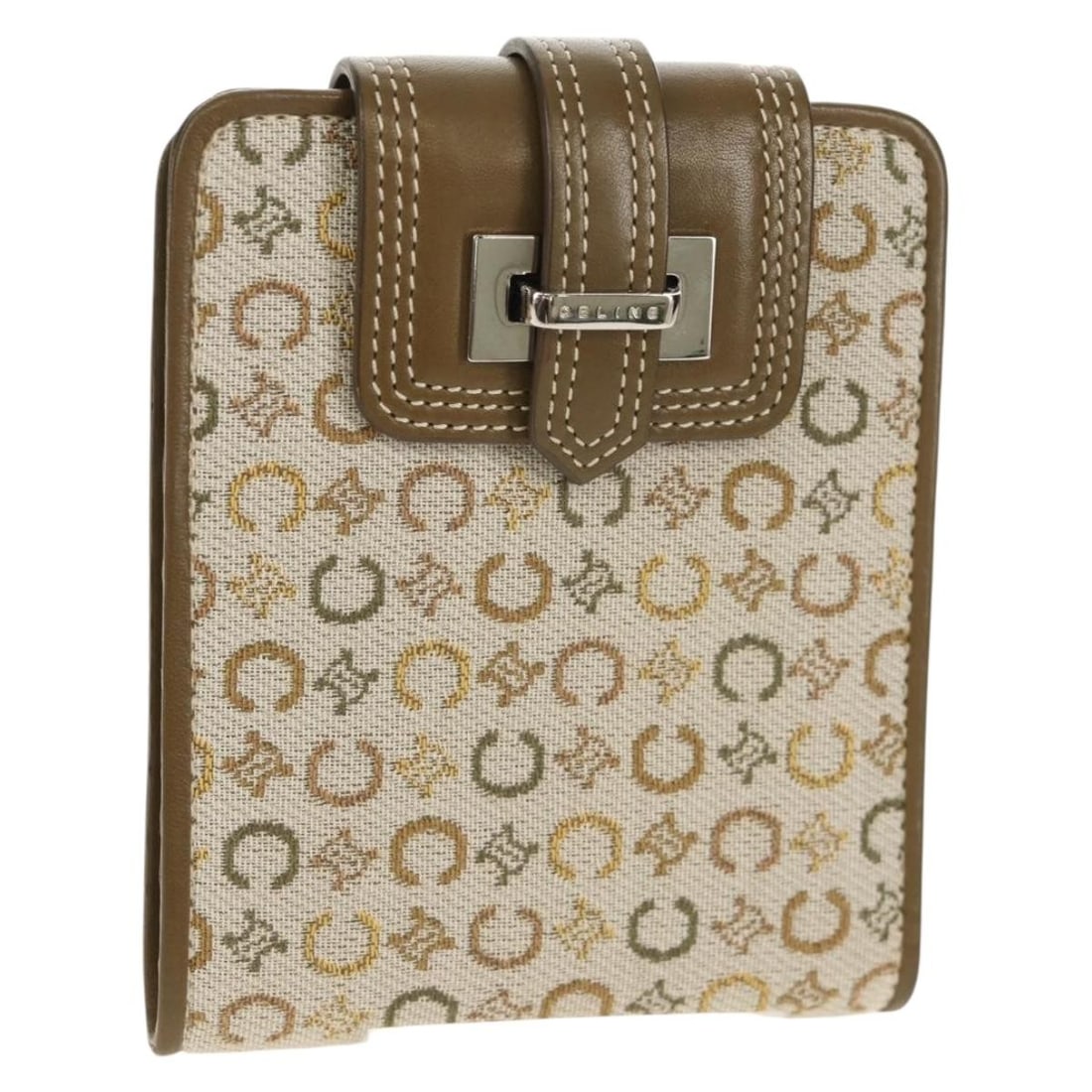 CELINE C Macadam Canvas Green Bifold Wallet Auth 153720V (1 of 18)