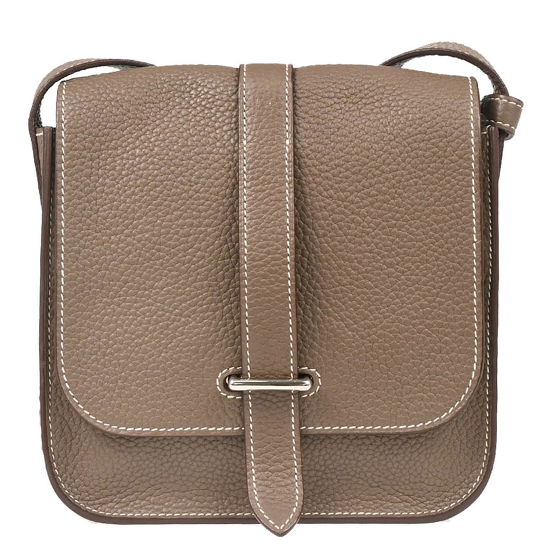 Hermes Pochette Steve Gray Taurillon Clemence Shoulder Bag (1 of 10)