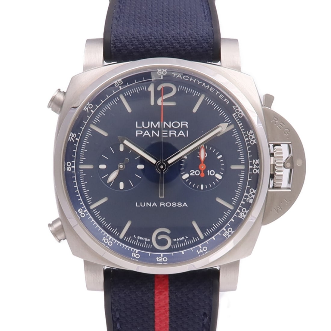 Panerai Luminor Chrono Luna Rossa PAM01303 Blue Dial Automatic Stainless Steel Watch (1 of 14)