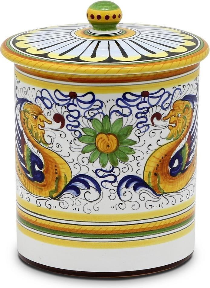 Extra Large Raffaellesco Ceramic Canister Deruta Style (1 of 6)