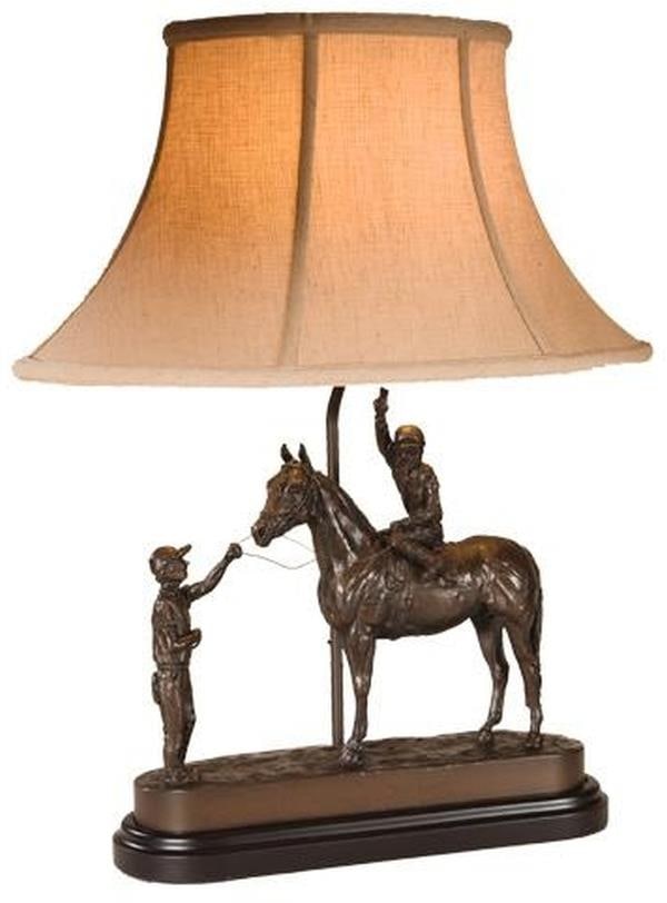 Equestrian Style Horse and Rider Table Lamp Made in USA: Equestrian Style Horse and Rider Table Lamp Made in USA This item is made at time of order. Please allow 42 to 70 days for production. Illuminate your space with this stunning Artistic Horse and Rider