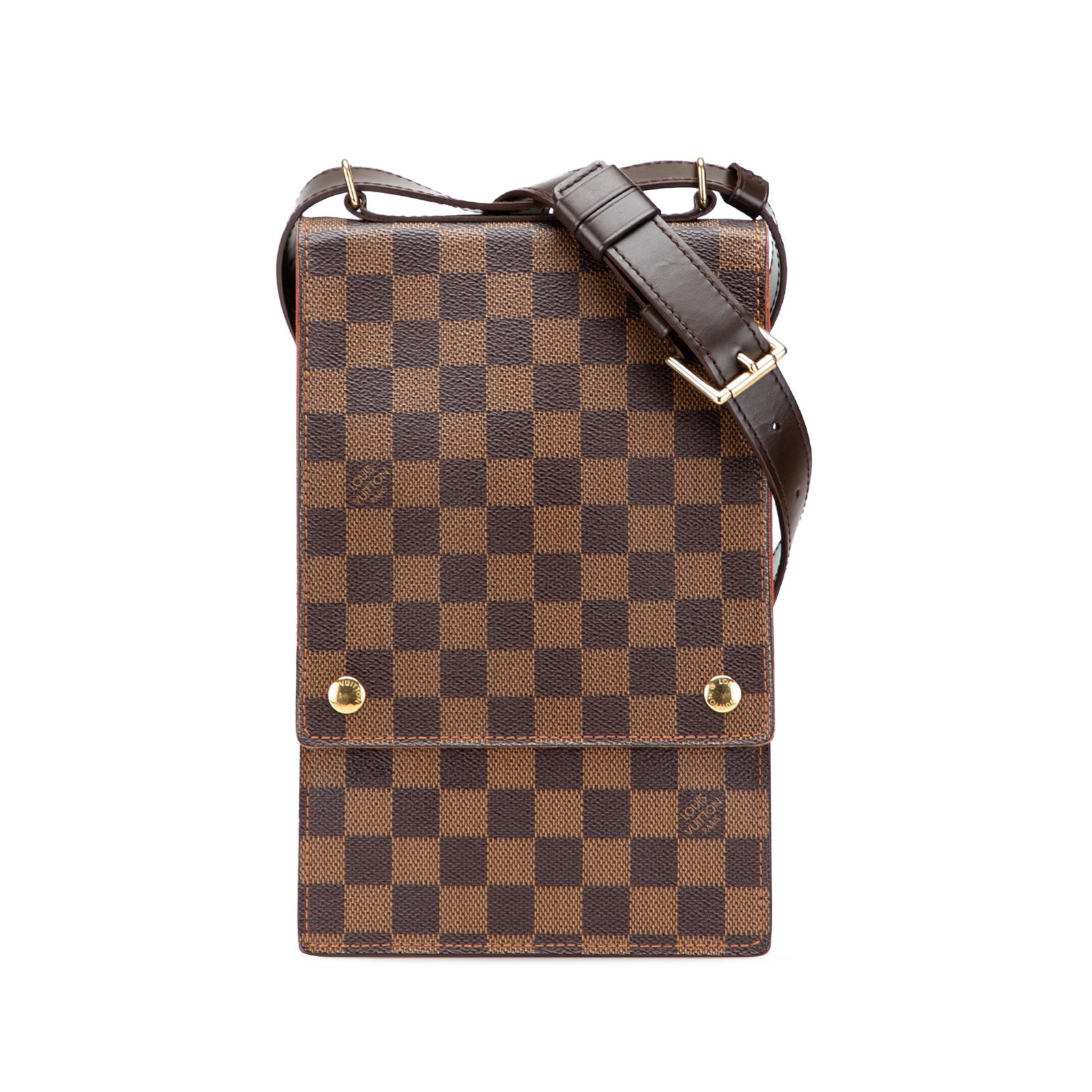 Louis Vuitton Damier Ebene Portobello Handbag Brown Canvas (1 of 10)