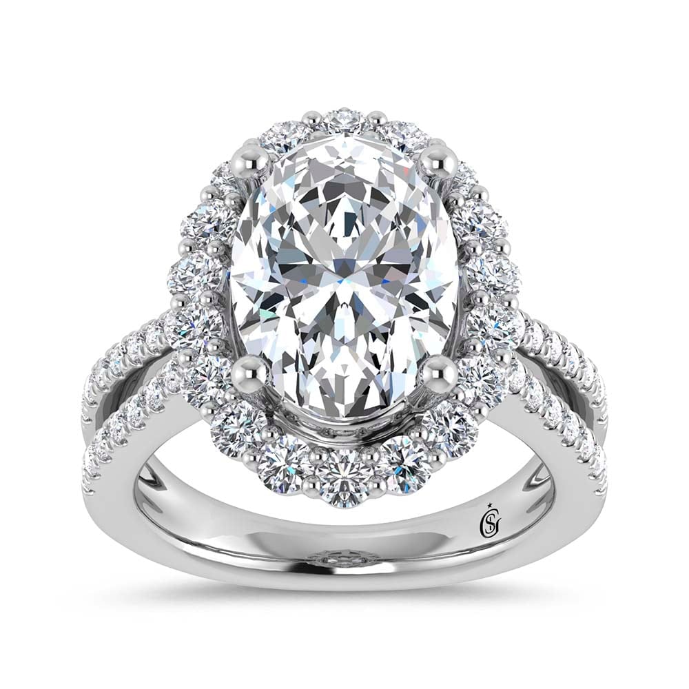 14K White Gold Lab Grown Diamond 4 7/8 Ct.Tw. Engagement Ring (1 of 4)