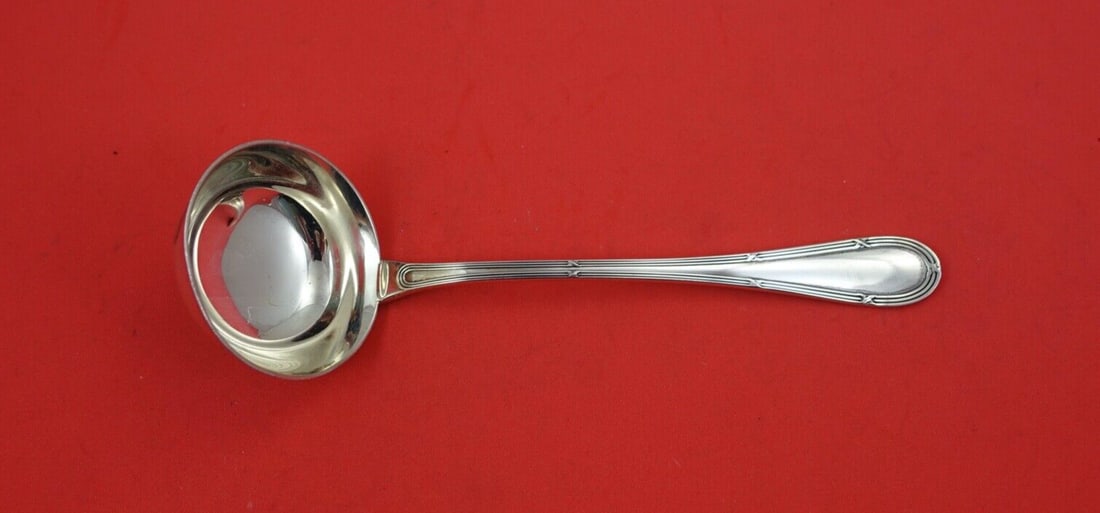 Buccellati Parma Sterling Silver Gravy Ladle 7 3/4" Serving Spoon: Buccellati Parma Sterling Silver Gravy Ladle 7 3/4" Serving Spoon This exquisite gravy ladle from the Parma pattern by Buccellati is crafted from high-quality sterling silver. Measuring 7 3/4" in leng